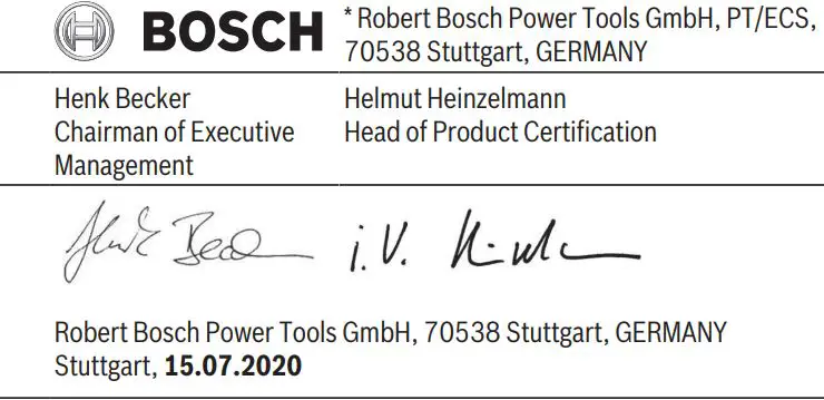 BOSCH AdvancedRotak 36-650 Electric Lawn Mower Instruction Manual - Signature icon