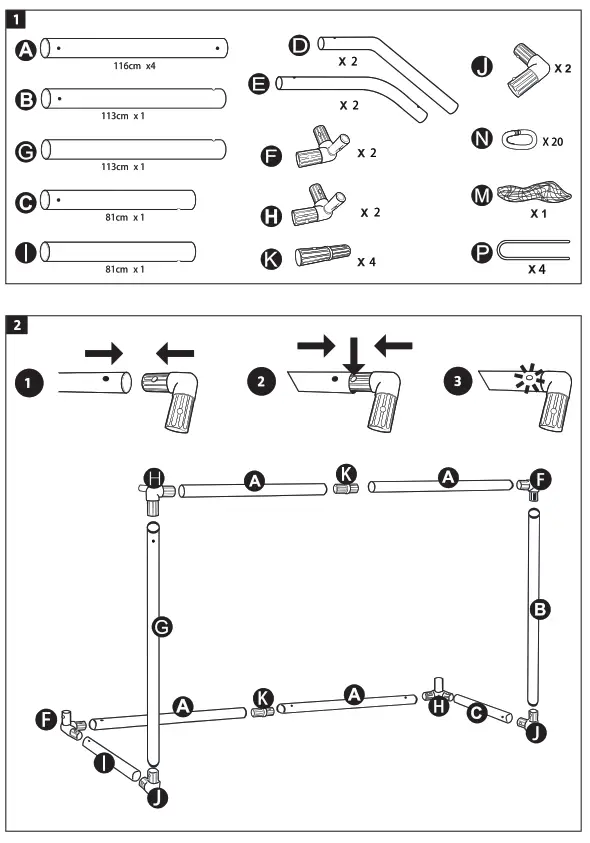 KAYOBA 010560 Football Goal Posts - fig