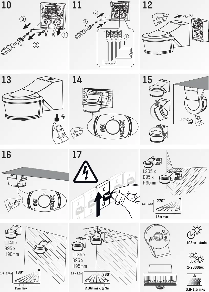 SHADA 190101 PIR 270 Degree IP44 Sensor - Fig 2