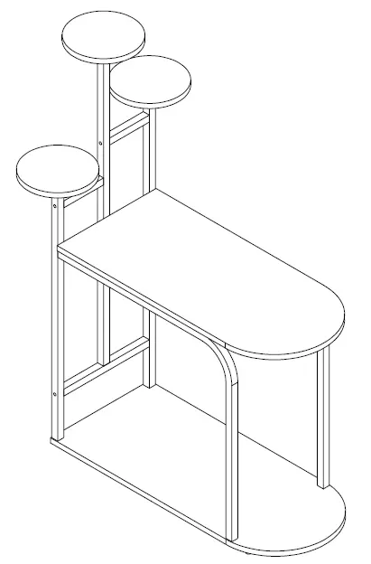 BYBLIGHT-BB-U0045XL-Kerlin-29.7-in-Black-Unique-Round-Edge-Particleboard-End-Table-with-3-Tier-FIG-1