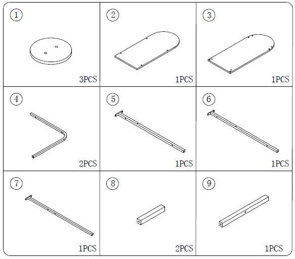 BYBLIGHT-BB-U0045XL-Kerlin-29.7-in-Black-Unique-Round-Edge-Particleboard-End-Table-with-3-Tier-FIG-3