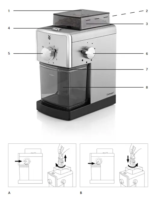 WMF 3200000107 Stelio Coffee Grinder - Grinder