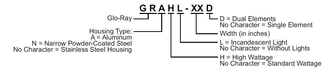Hatco GRAHL-48-120-T Glo-Ray High-Wattage 48 Inch Wide Aluminum Housing 3