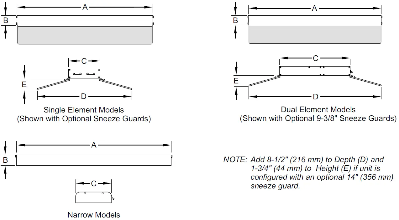 Hatco GRAHL-48-120-T Glo-Ray High-Wattage 48 Inch Wide Aluminum Housing 5