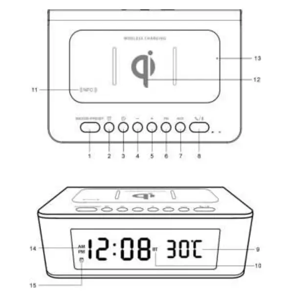 Lenco-CR-580BK-Clock-Radio-with-Bluetooth-and-QI-Wireless-Charger-fig-1