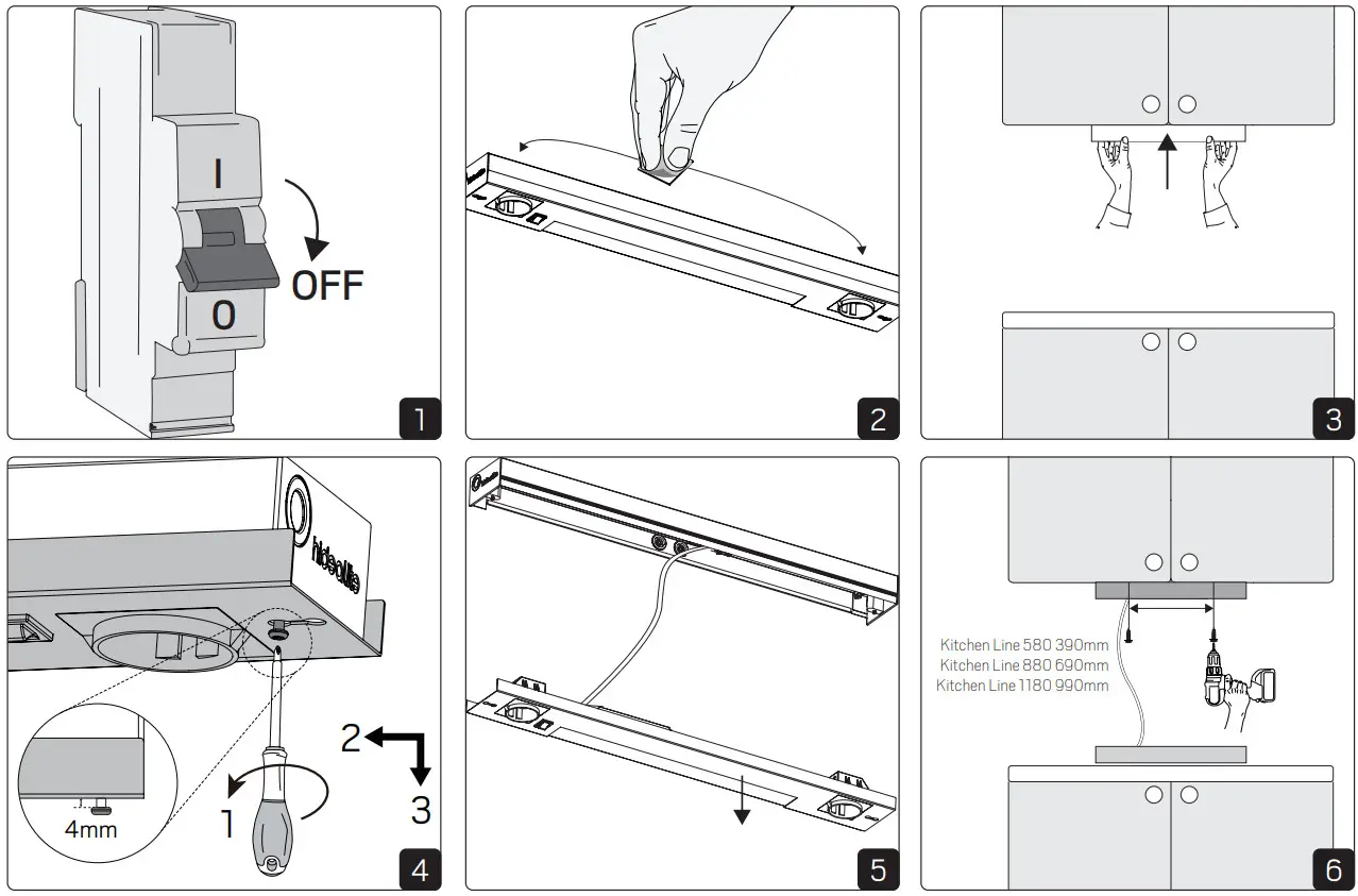 hidealite Kitchen Line Dimmable Cabinet Lighting - Figure 2