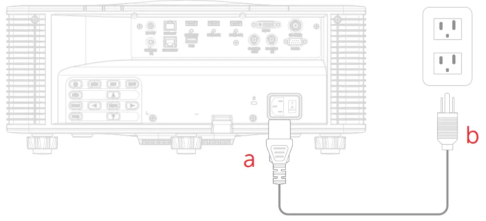 BARCO G62 11000 lumens WUXGA DLP Laser Phosphor Projector - Connect power