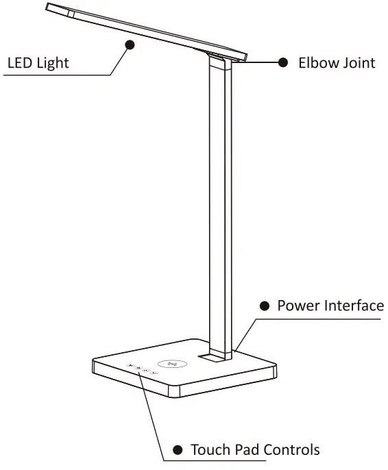 FLYMUDA X9D Desk Lamp with Wireless Charging - Overview