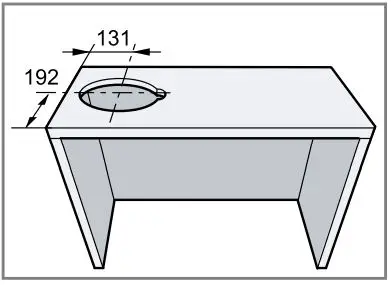 SIEMENS LI64MA531B iQ300 Telescopic Hoods User Manual - Create the cut-out for the pipe connection