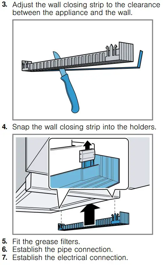 SIEMENS LI64MA531B iQ300 Telescopic Hoods User Manual - Installing the appliance