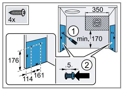 SIEMENS LI64MA531B iQ300 Telescopic Hoods User Manual - Use the enclosed template