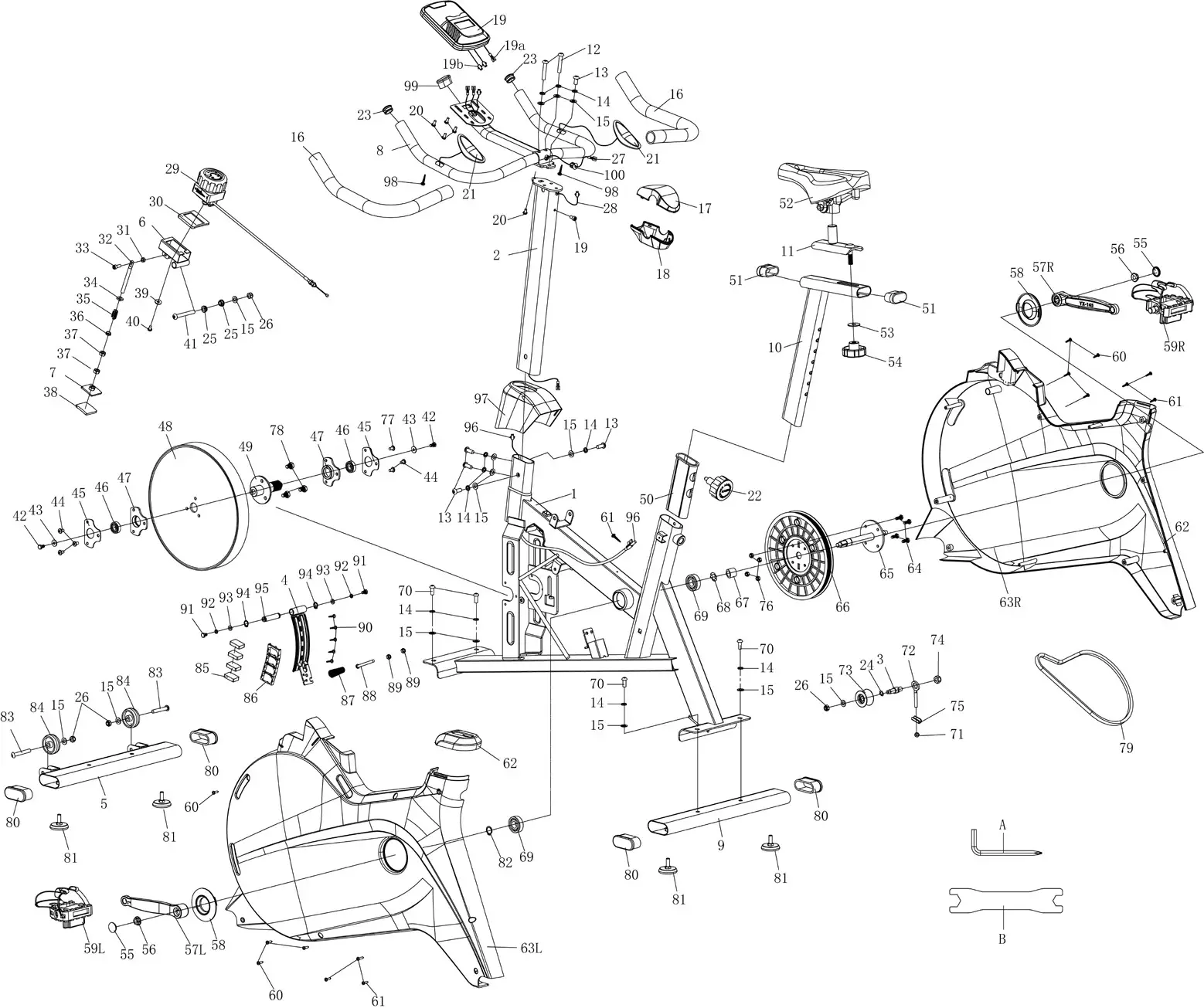 FORTIS FSMFWSK400A SK-400 Magnetic Flywheel Spin Bike - OVERVIEW