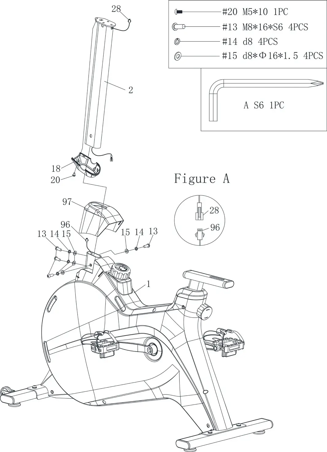 FORTIS FSMFWSK400A SK-400 Magnetic Flywheel Spin Bike - Step 2