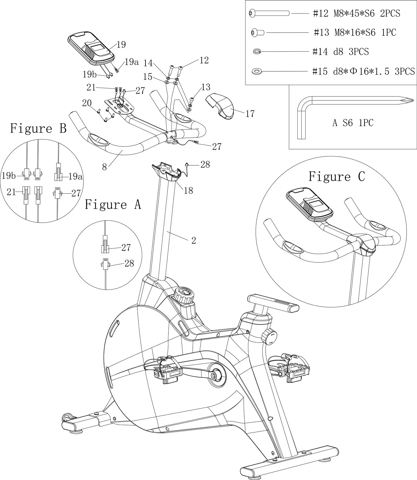 FORTIS FSMFWSK400A SK-400 Magnetic Flywheel Spin Bike - Step 3