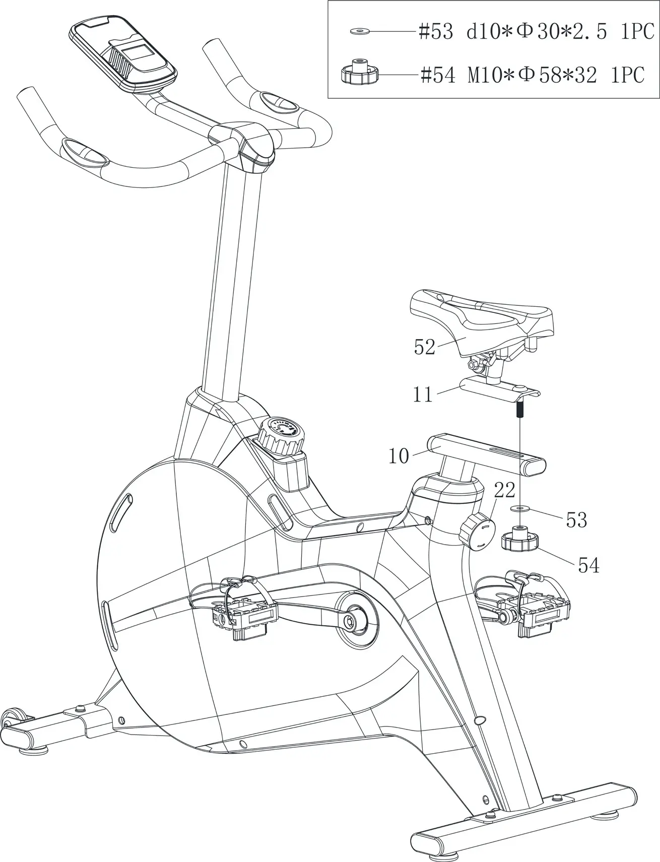 FORTIS FSMFWSK400A SK-400 Magnetic Flywheel Spin Bike - Step 4