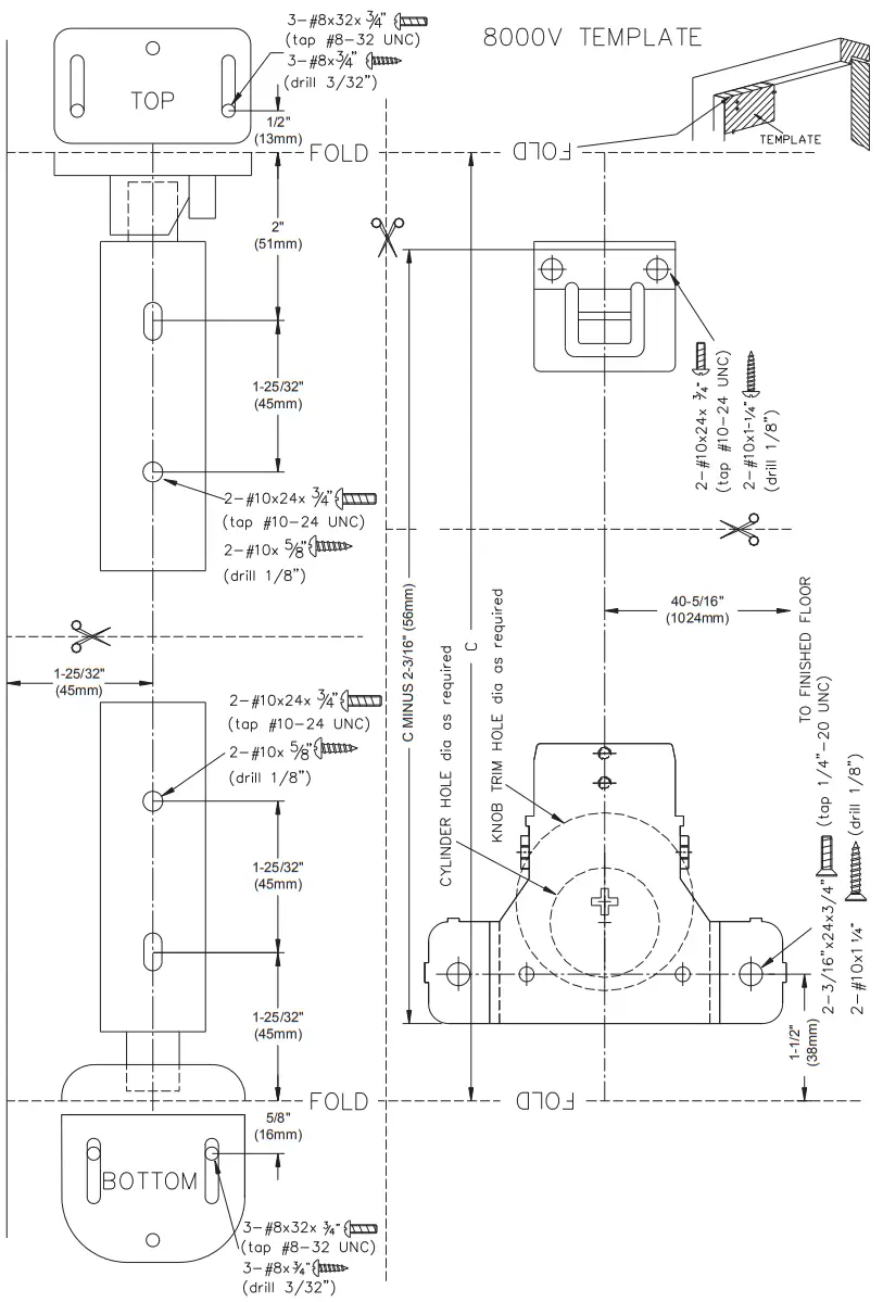 CAL ROYAL 8000V Vertical Rod Exit Device Reversible - fig6