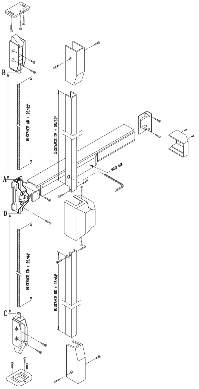 CAL ROYAL 8000V Vertical Rod Exit Device Reversible - Featured Image