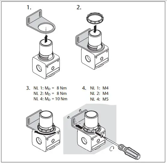 Mounting with mounting bracket