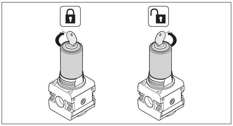 Locking the pressure regulator