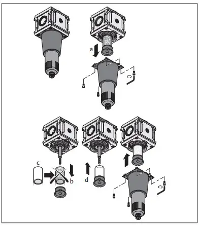 Exchanging the filter elements