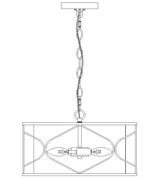 Uolfin 5106179 3-Light Satin Gold with Fabric Modern