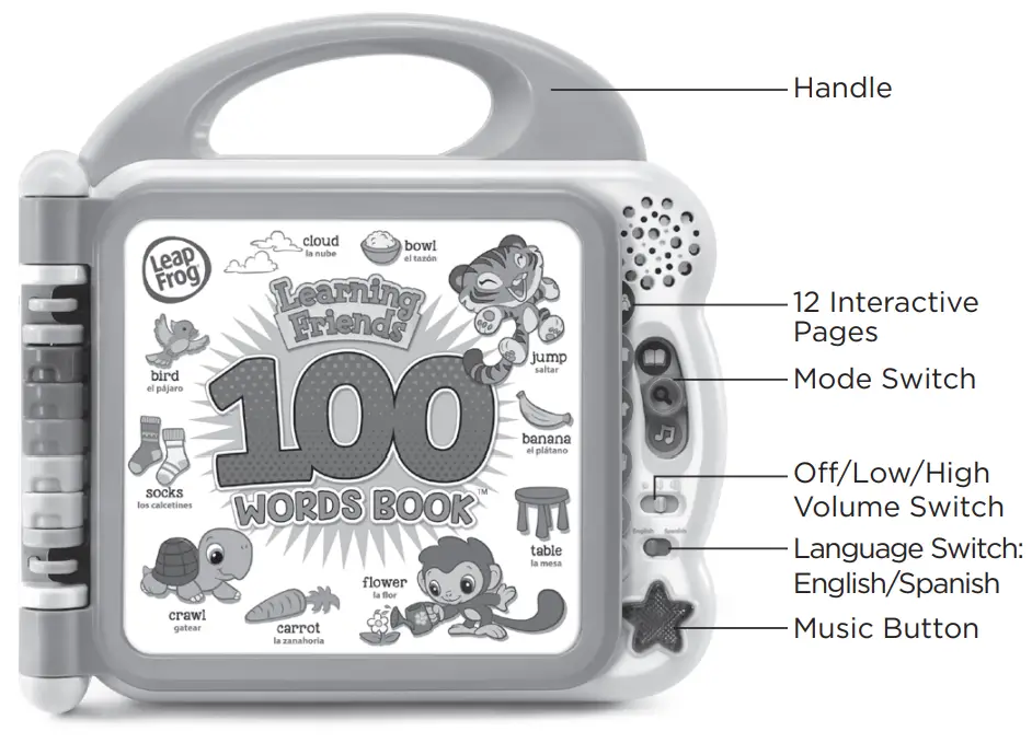 LeapFrog Learning Friends 100 Words Bilingual Electronic Book - FIG