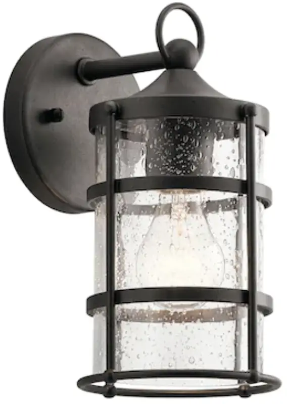 49960AVI Mill Lane 1-Light 10.25-in Anvil Iron Outdoor Wall Light