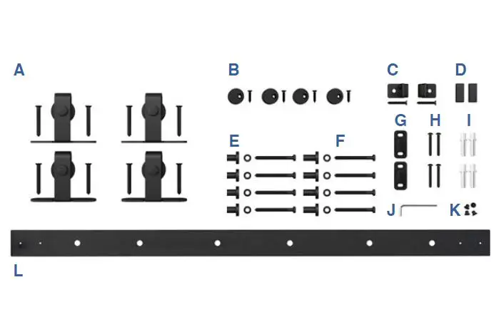 FURNITURE-SLIDING-DOOR-HARDWARE-FSDH-TOPKT-5-DD-Mini-Barn-Door-Style-Sliding-System-fig-1