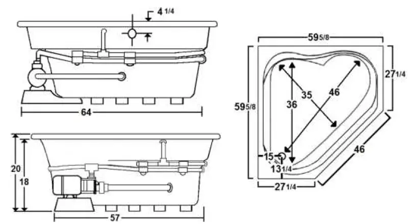 Laurel-Mountain-6060DPTR064-Dual-Corner-Plus-Drop-In-Acrylic-Soaker-01