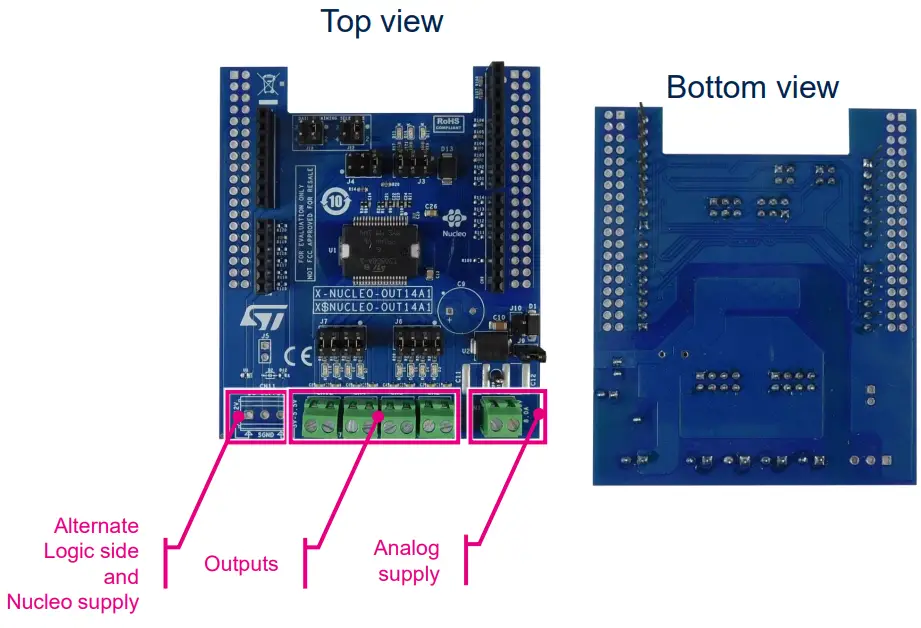 STMicroelectronics X-NUCLEO-OUT14A1 Industrial Digital Output Expansion Board - Hardware overview