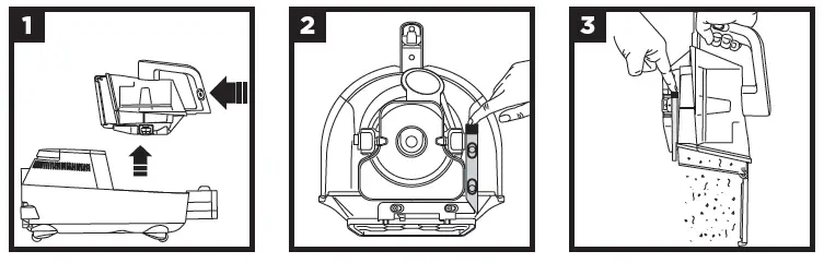 EMPTYING THE DUST CUP