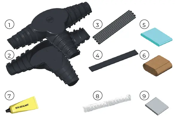 THERMON FAK-5LHT Tee Splice Kit for Tubing Bundles 1