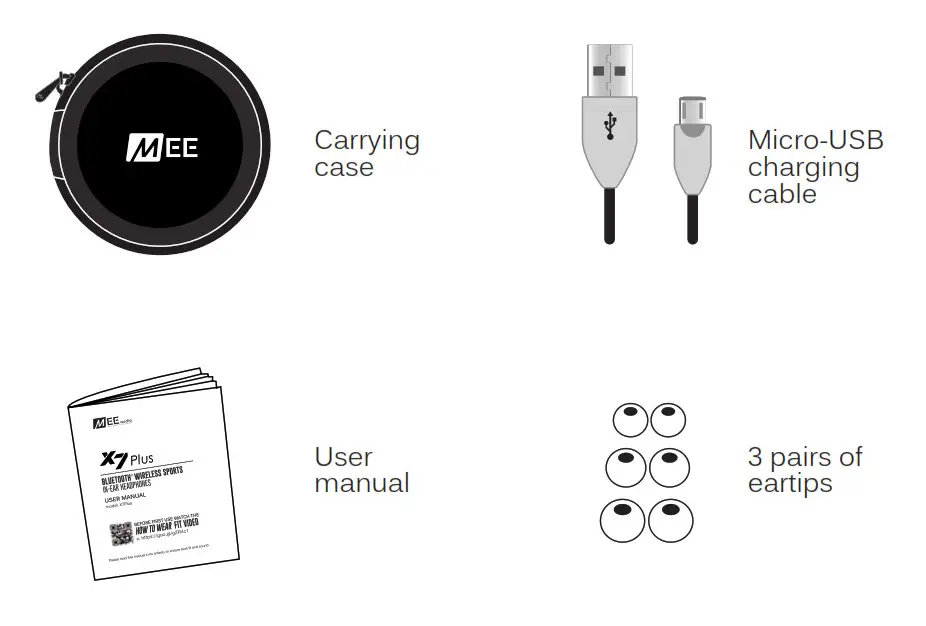 MEE audio X7 Plus Bluetooth Wireless Sports In-Ear Headphones 2