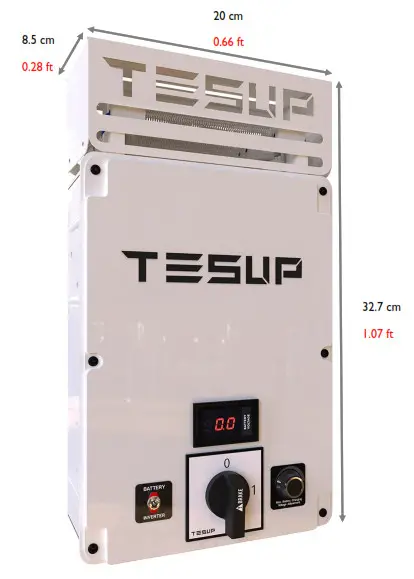 TESUP Wind Turbine Charge Controller - GENERAL ARRANGEMENT DRAWING