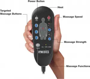 Homedics LSS-7H Back Expert 7-motor Programmable Back Massager remote