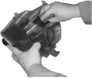 Dirt cup cyclone chamber