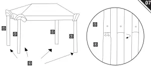 Outsunny 84C-022 3 x 4m Party Tent Outdoor Gazebo Garden Canopy Party Wedding Shelter - instalation11