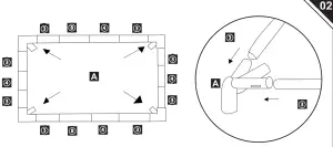 Outsunny 84C-022 3 x 4m Party Tent Outdoor Gazebo Garden Canopy Party Wedding Shelter - instalation2