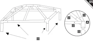 Outsunny 84C-022 3 x 4m Party Tent Outdoor Gazebo Garden Canopy Party Wedding Shelter - instalation9