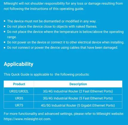 Milesight UR Series MIL UR35L04EUGPW Industrial LTE Router fig13