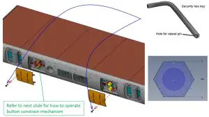 FIG 4 Remove panel release button covers