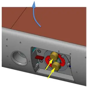 FIG 6 Push down the release buttons