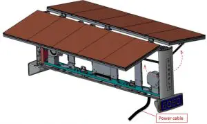 FIG 8 Flip up supporting rods at both sides