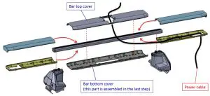 FIG 9 Thule bar cover assembly explode view