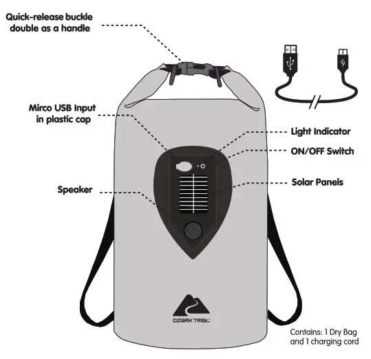 OZARK TRAIL 91828 Waterproof Speaker Bag