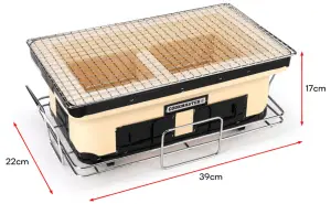 COOKMASTER CMHIBCHIGRILE Hibachi Grill - DIMENSIONS