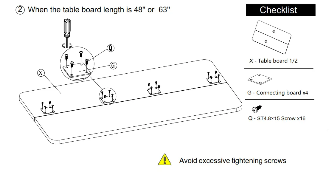 FAMISKY standing desk - BOARD LENGTH