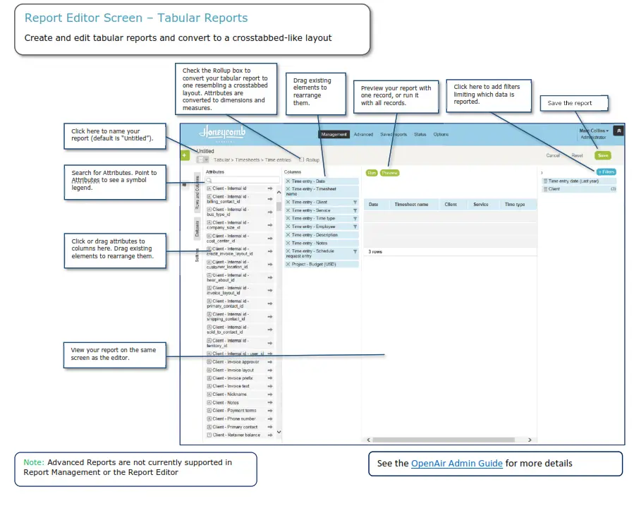 ORACLE OpenAir Report Management and Editor Software - fig 2