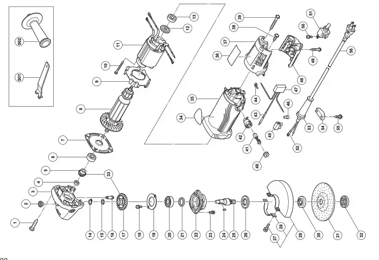HiKOKI PDA-100M Disc Grinder- 3