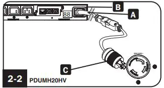 TRIPP LITE PDUMH20HV Metered Rack PDUs Owner's Manual - Input Power Cord Connection